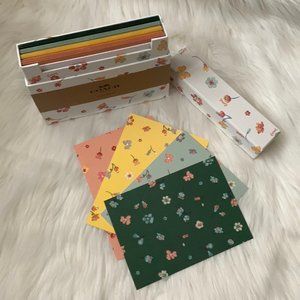 COACH Mystical Floral Print Boxed Note Cards with Envelopes